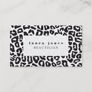 Leopard Print Fashion Template Visitenkarte