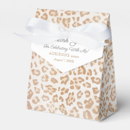 Leopard Print Female Birthday Party Gefallen Box Geschenkschachtel
