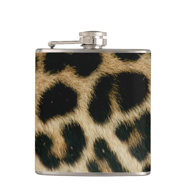 Leopard Print Flachmann (Vorderseite)