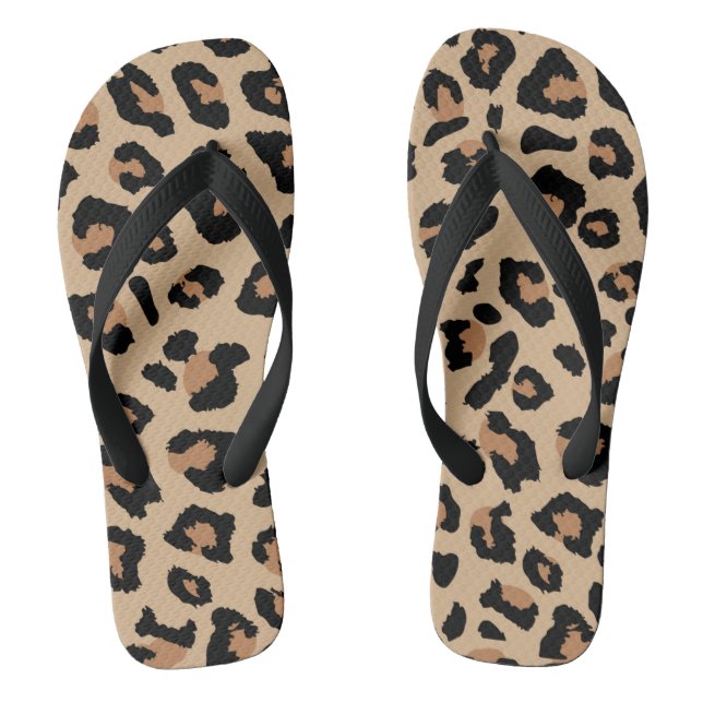 Leopard Print Flip Flops (Fußbett)