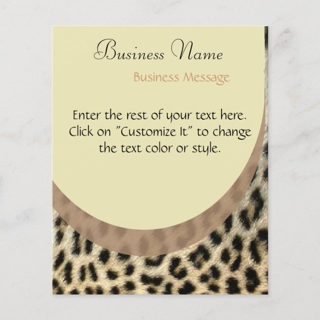 Leopard Print Flyer (Vorne)