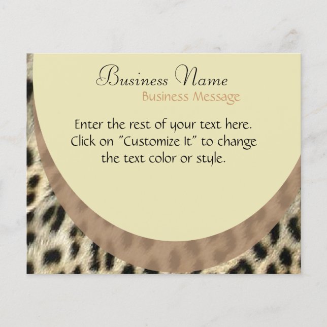 Leopard Print Flyer (Vorne)
