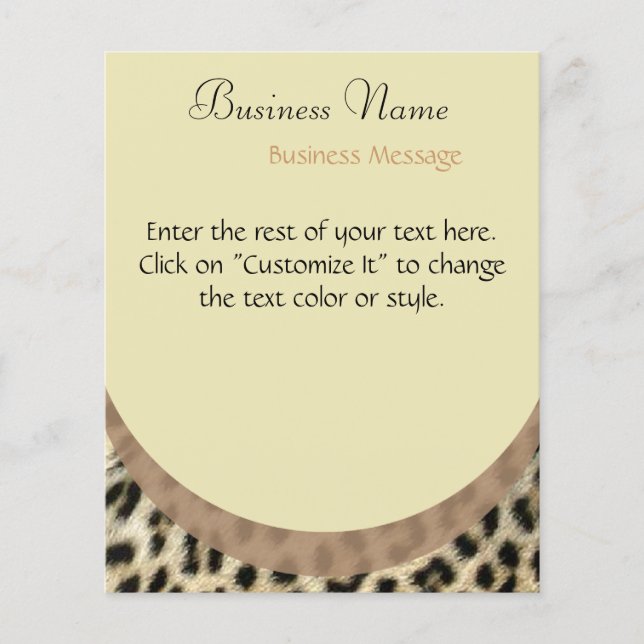 Leopard Print Flyer (Vorne)