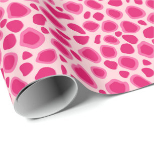 Leopard Print - Fuchsia und hellrosa Geschenkpapier