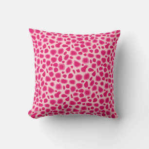 Leopard Print - Fuchsia und hellrosa Kissen