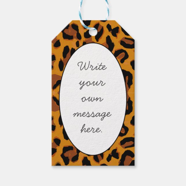 Leopard Print Geschenkanhänger (Vorderseite)