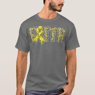 Leopard Print Gold Ribbon GLAUBEN Kinderkrebs A T-Shirt