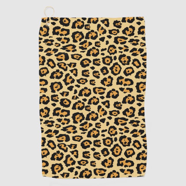 Leopard Print Golfhandtuch (Vorderseite)