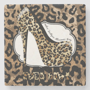 Leopard Print High Heel Fashion MAMA Untersetzer 