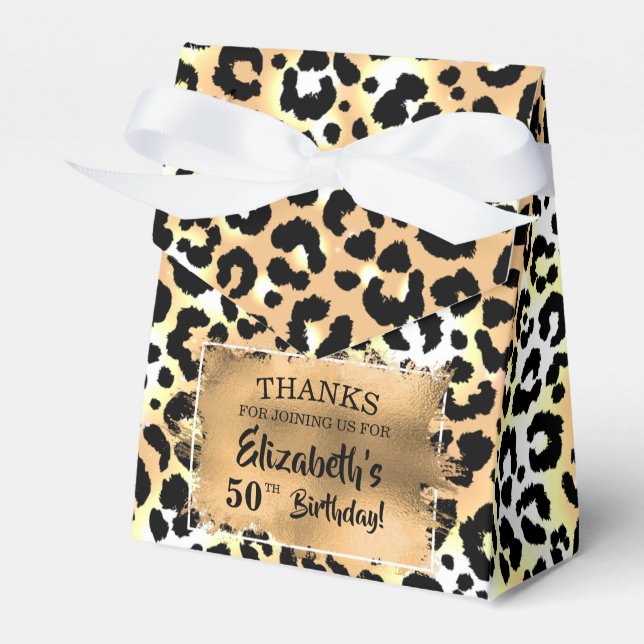 Leopard Print Imitate Foil Geschenkschachtel (Vorderseite)
