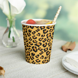 Leopard Print Imitate für Wild Style Safari Muster Pappbecher