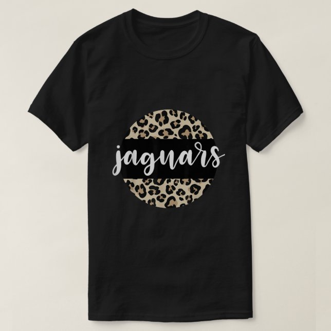 Leopard Print Jaguars Team Mascot School Spirit Ga T-Shirt (Design vorne)