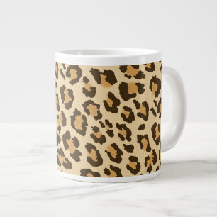 Leopard Print Jumbo Kaffee Tasse