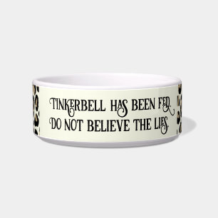 Leopard Print, Katze wurde humorvoll Gefüttert Napf