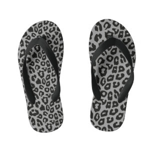 Leopard Print Kinderbadesandalen