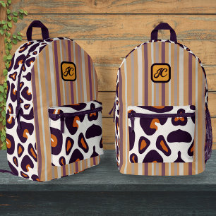 Leopard Print Lefty Rucksack mit Monogram Kids