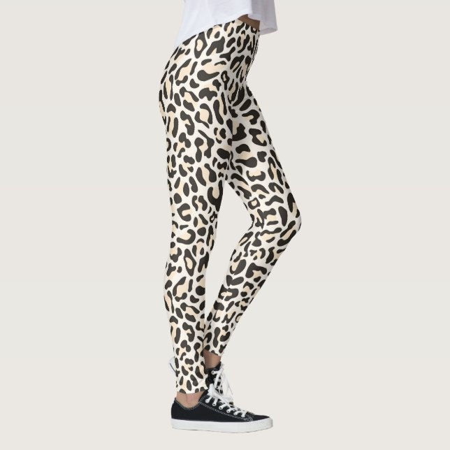 Leopard Print Leggings Light Pink und Black (Rechts)