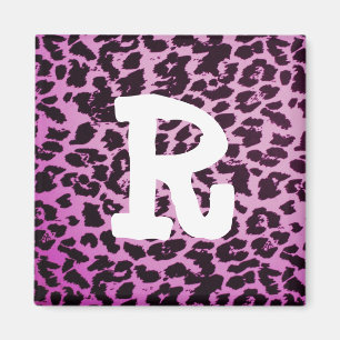 Leopard Print Letter Magnet