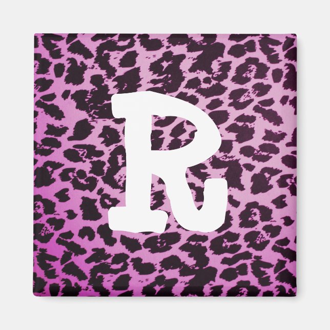 Leopard Print Letter Magnet (Vorne)
