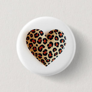 Leopard Print Liebe Button