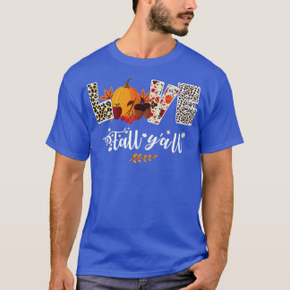 Leopard Print Liebe Fall Yall T-Shirt