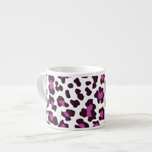 Leopard Print Lila Espressotasse