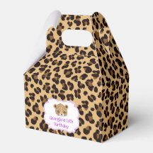Leopard Print Lila Quatrefolie Geburtstagsparty