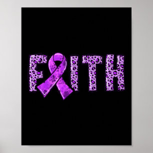 Leopard Print Lila Ribbon FAITH Arzneimittel Überd Poster