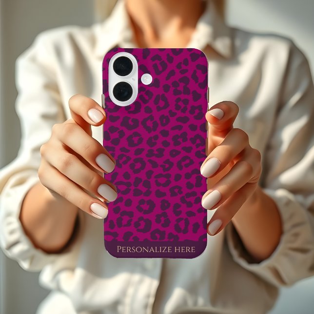 Leopard Print-Magenta- Case-Mate iPhone Hülle (Leopard Print-Magenta- Case-Mate iPhone Case )