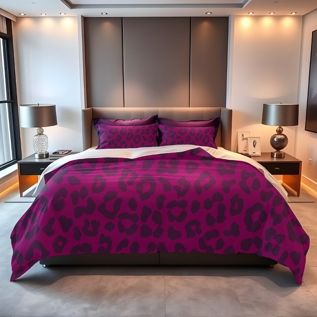 Leopard Print Magenta- Kissenbezug (Leopard-Print Magenta- Pillow Case)