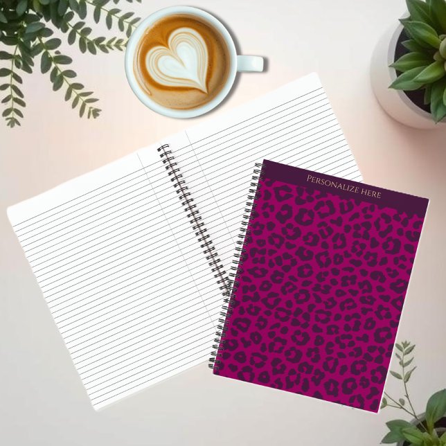 Leopard Print-Magenta Notizbuch (Leopard Print-Magenta Notebook)