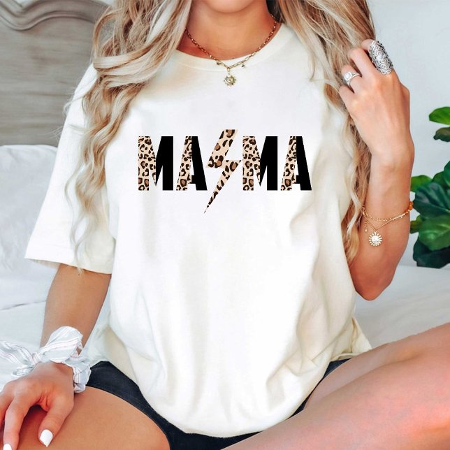 Leopard Print Mama | Cool Mütter Day Trendy T-Shirt (Leopard Print Mama Birthday / Mothers Day Trendy T-Shirt)