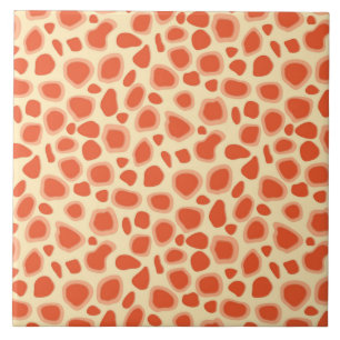 Leopard Print - Mandarin und hellorange Fliese
