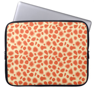Leopard Print - Mandarin und hellorange Laptopschutzhülle
