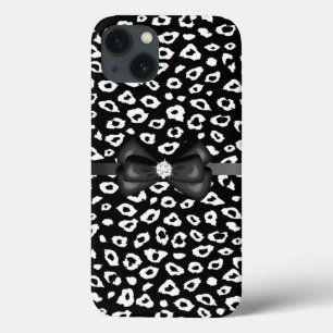 Leopard Print mit Bow iPhone 13 Hülle