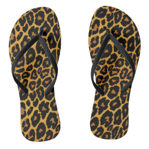 Leopard Print mit Gold Flip Flops