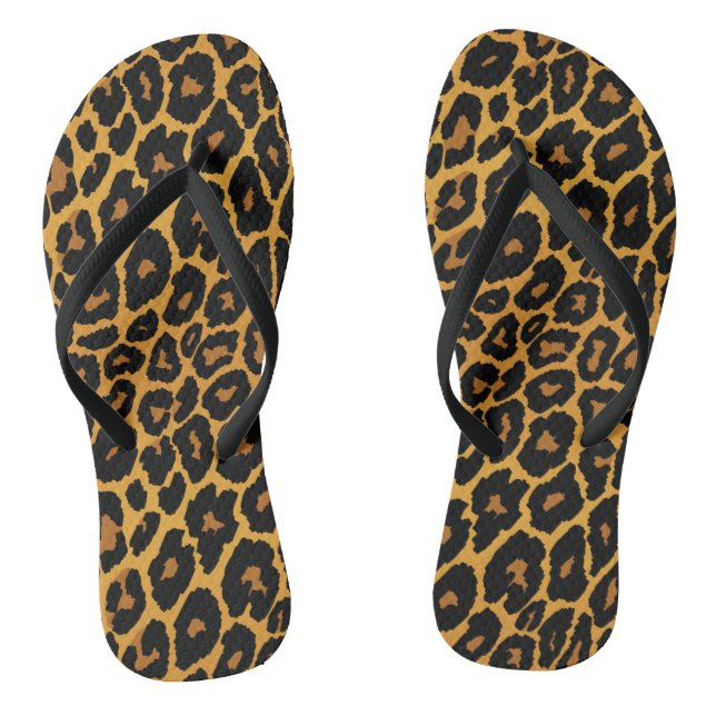 Leopard Print mit Gold Flip Flops (Fußbett)