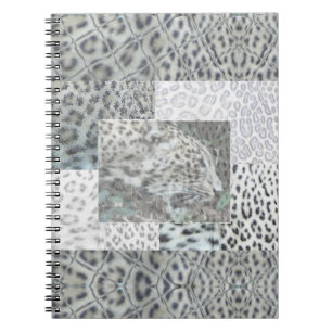 Leopard Print mit Leopard Head Notebook Notizblock