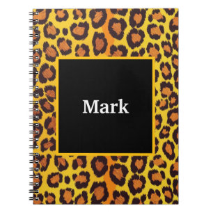 Leopard Print mit Name Notizblock
