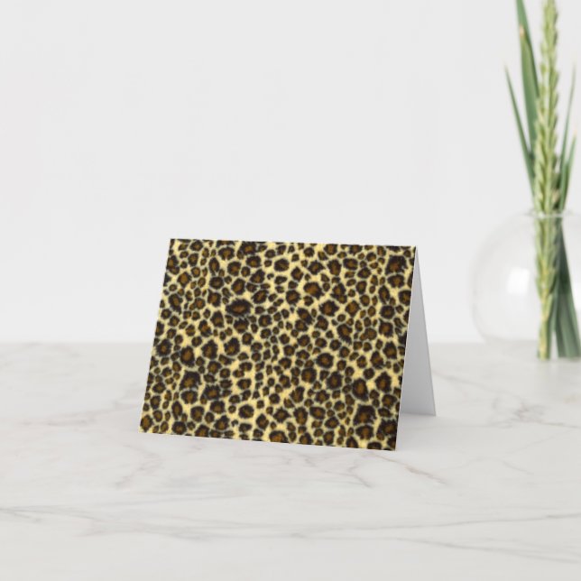 Leopard Print Mitteilungskarten (Vorderseite)