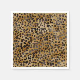 Leopard Print Modern Trendy Brautparty Serviette