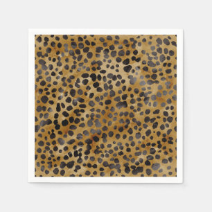 Leopard Print Modern Trendy Brautparty Serviette
