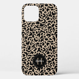 Leopard Print Monogram Case-Mate iPhone Hülle