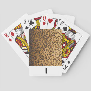 Leopard Print Monogram I initialisiert Kartenspiel Spielkarten