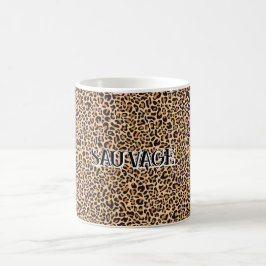 Leopard Print Mug with "Wild" Text Kaffeetasse