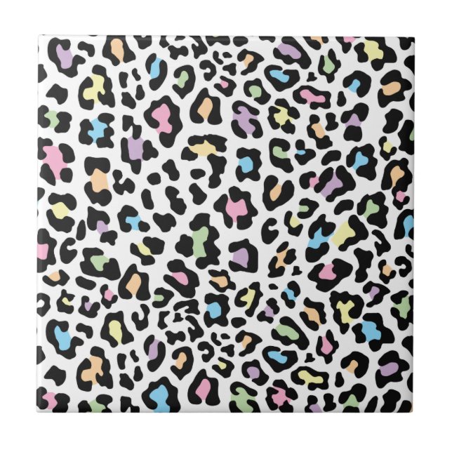 Leopard Print Multi Colors Fliese (Vorderseite)