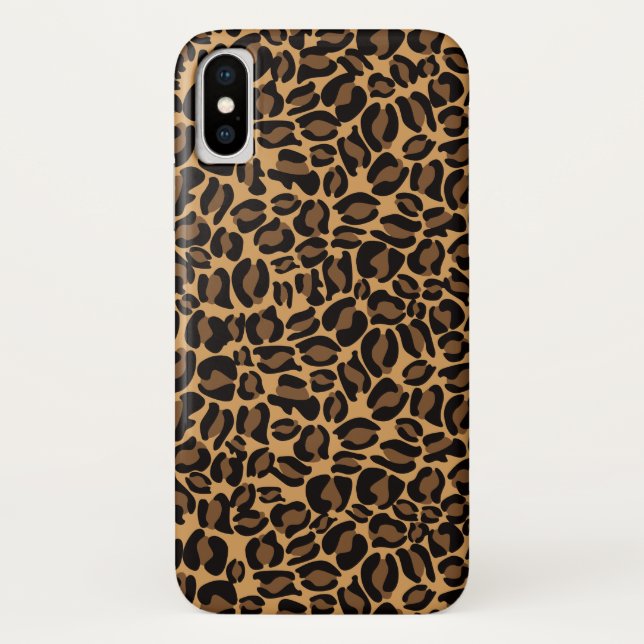 Leopard Print Muster Dschungel Original braun Case-Mate iPhone Hülle (Rückseite)