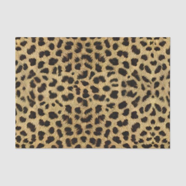 Leopard Print Natural Seidenpapier (Vorderseite)