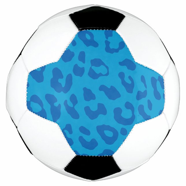 Leopard Print Pale Blues  Fußball (Vorderseite)