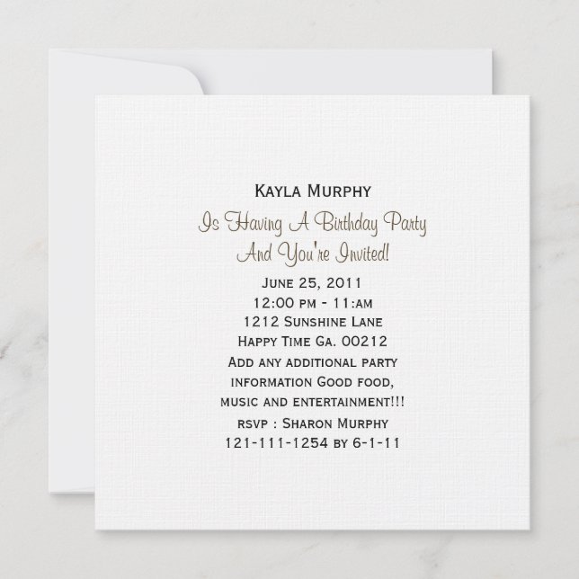 Leopard Print Party Einladungen (Vorderseite)